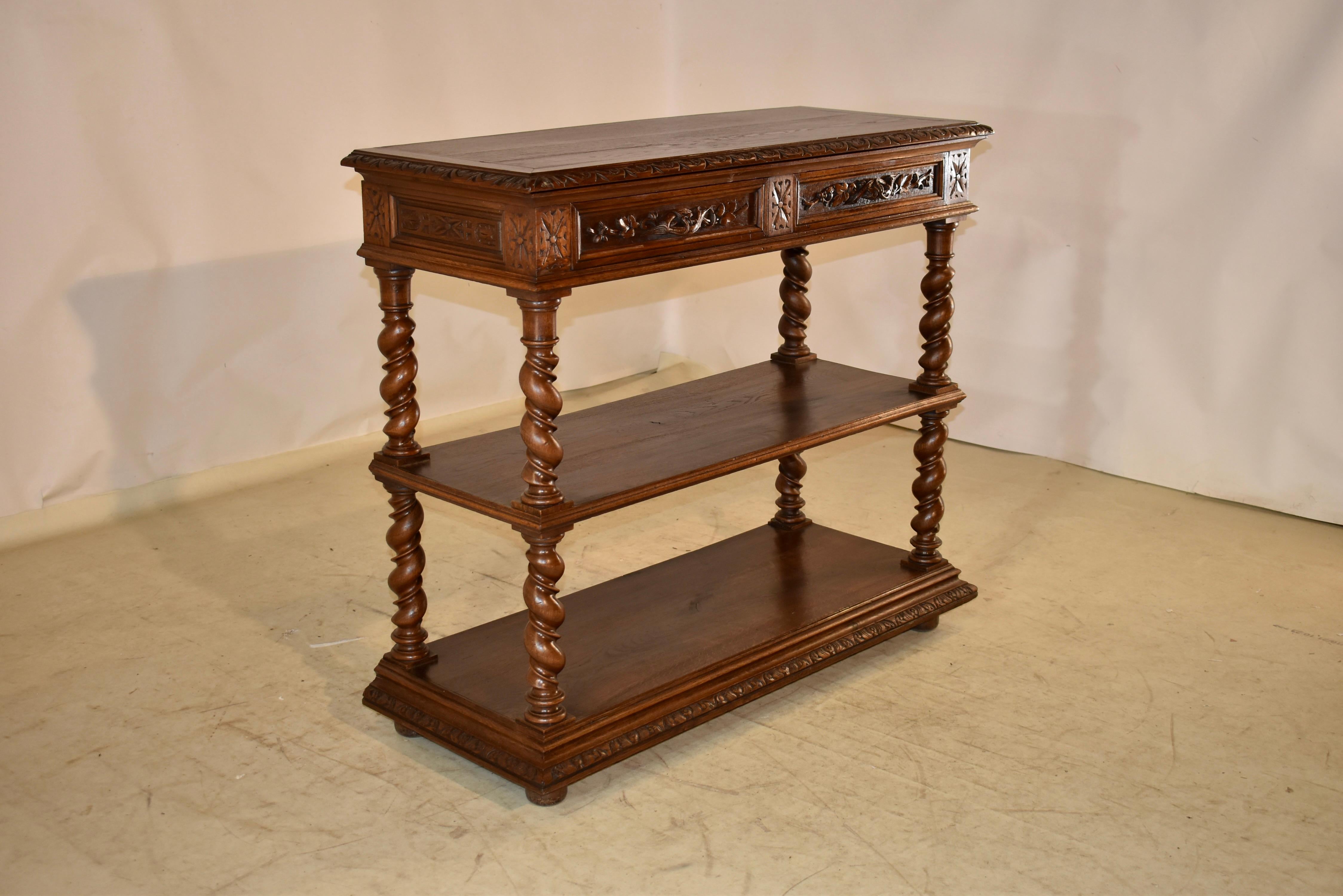 Hand-Carved 19th Century French Dessert Buffet For Sale