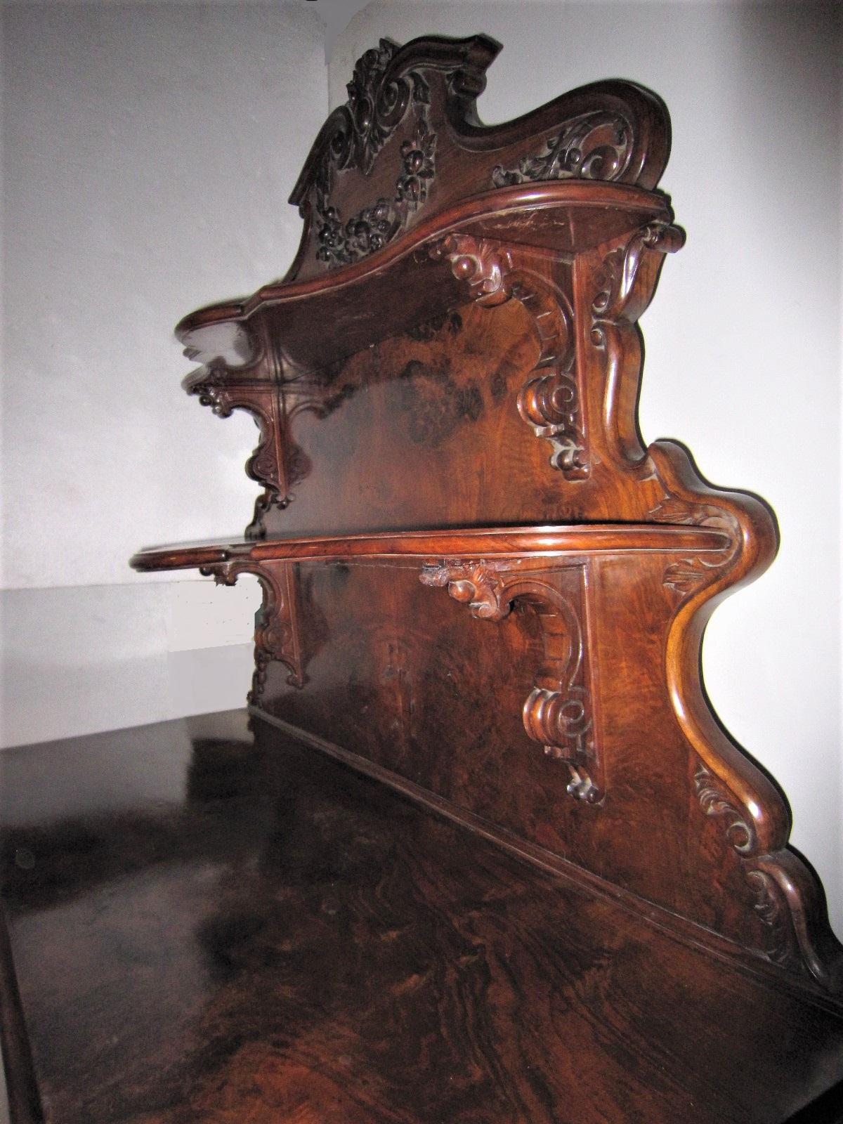 Carved 19th Century French Dessert Cabinet Server For Sale