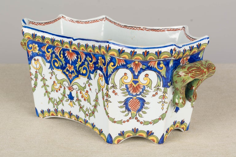 19th Century French Desvres Faience Jardinière For Sale 2