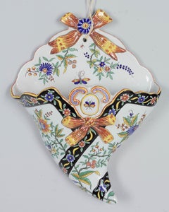 19th Century French Desvres Faience Wall Pocket