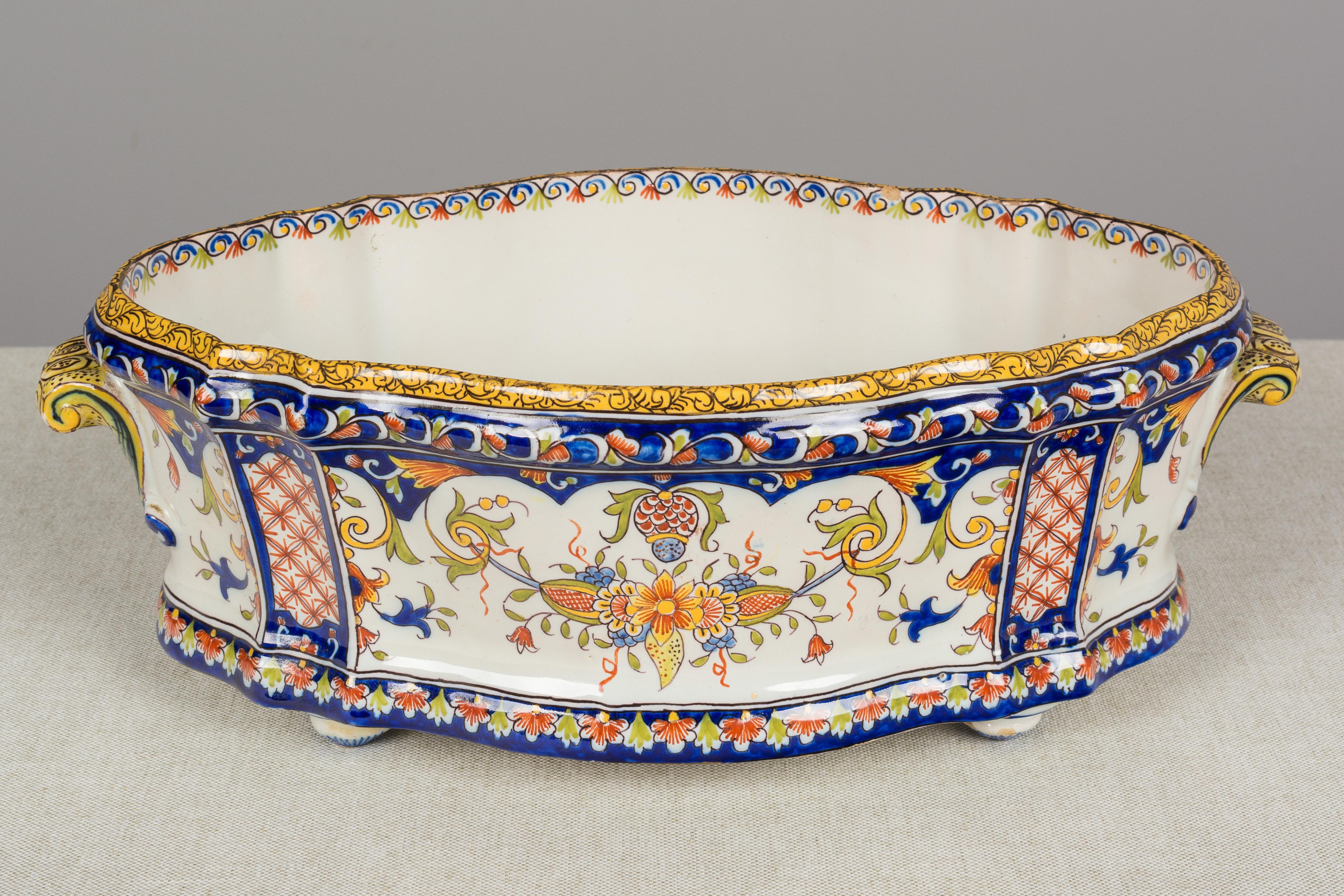 19th Century French Desvres Jardinière 1