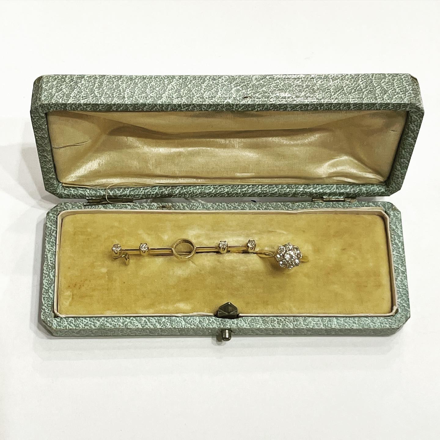 19th Century French Diamond 18K Yellow Gold Removable Set, Ring and Brooch  5
