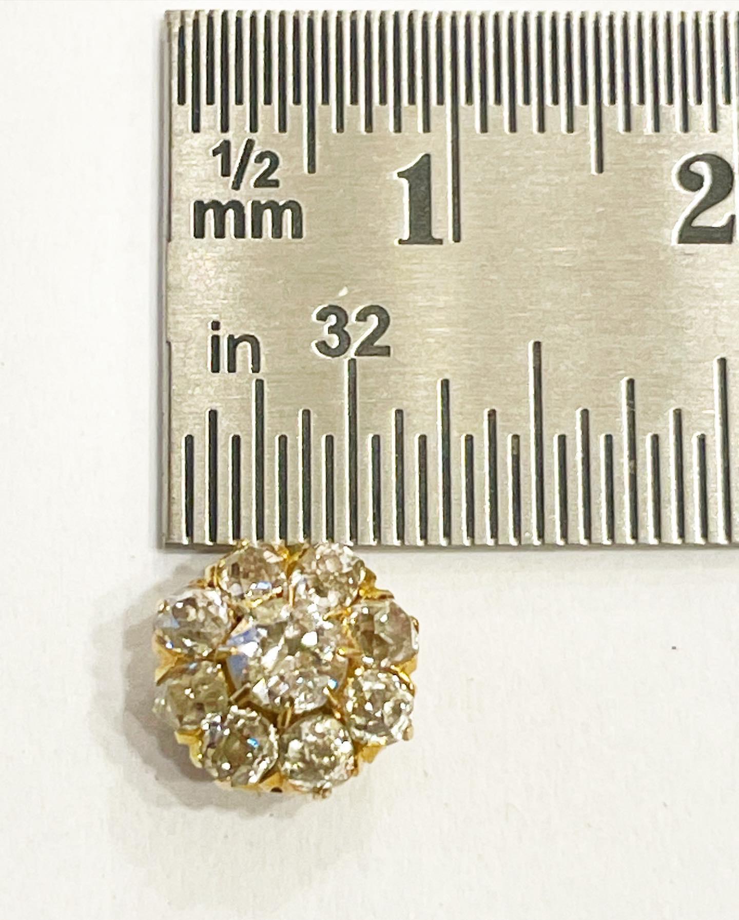 19th Century French Diamond 18K Yellow Gold Removable Set, Ring and Brooch  12