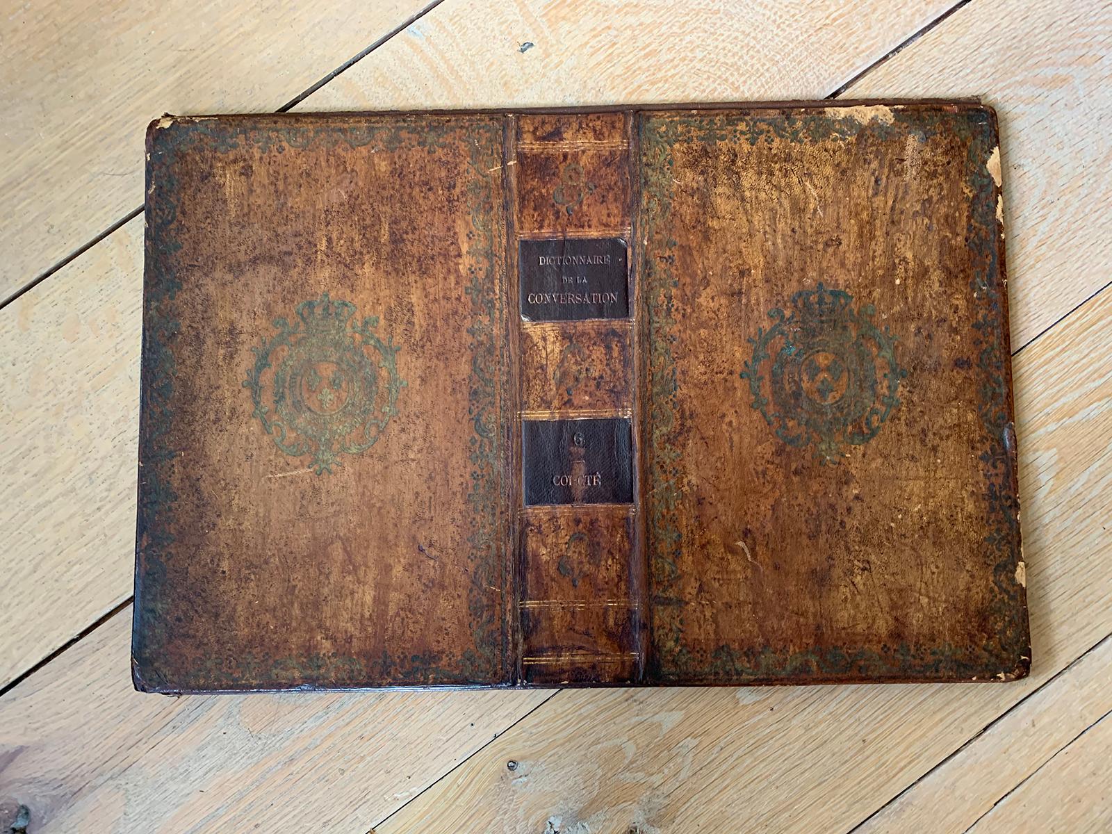 19th century French Dictionary cover as Folio 
