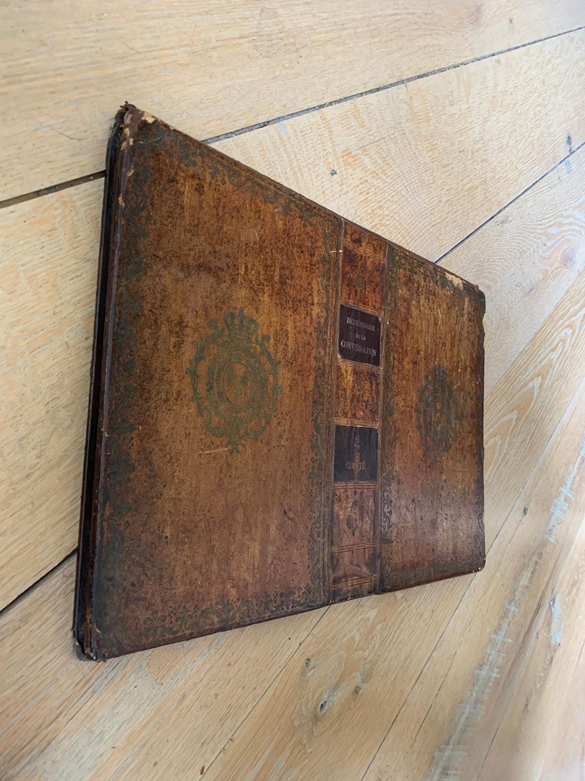 19th Century French Dictionary Cover as Folio 