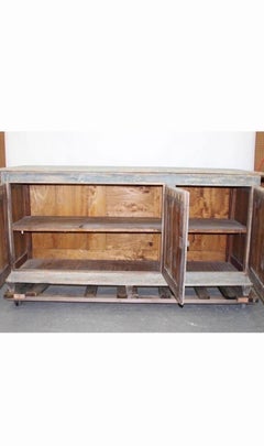 19th Century French Directiore Style Painted Pine Sideboard Buffet Enfilade