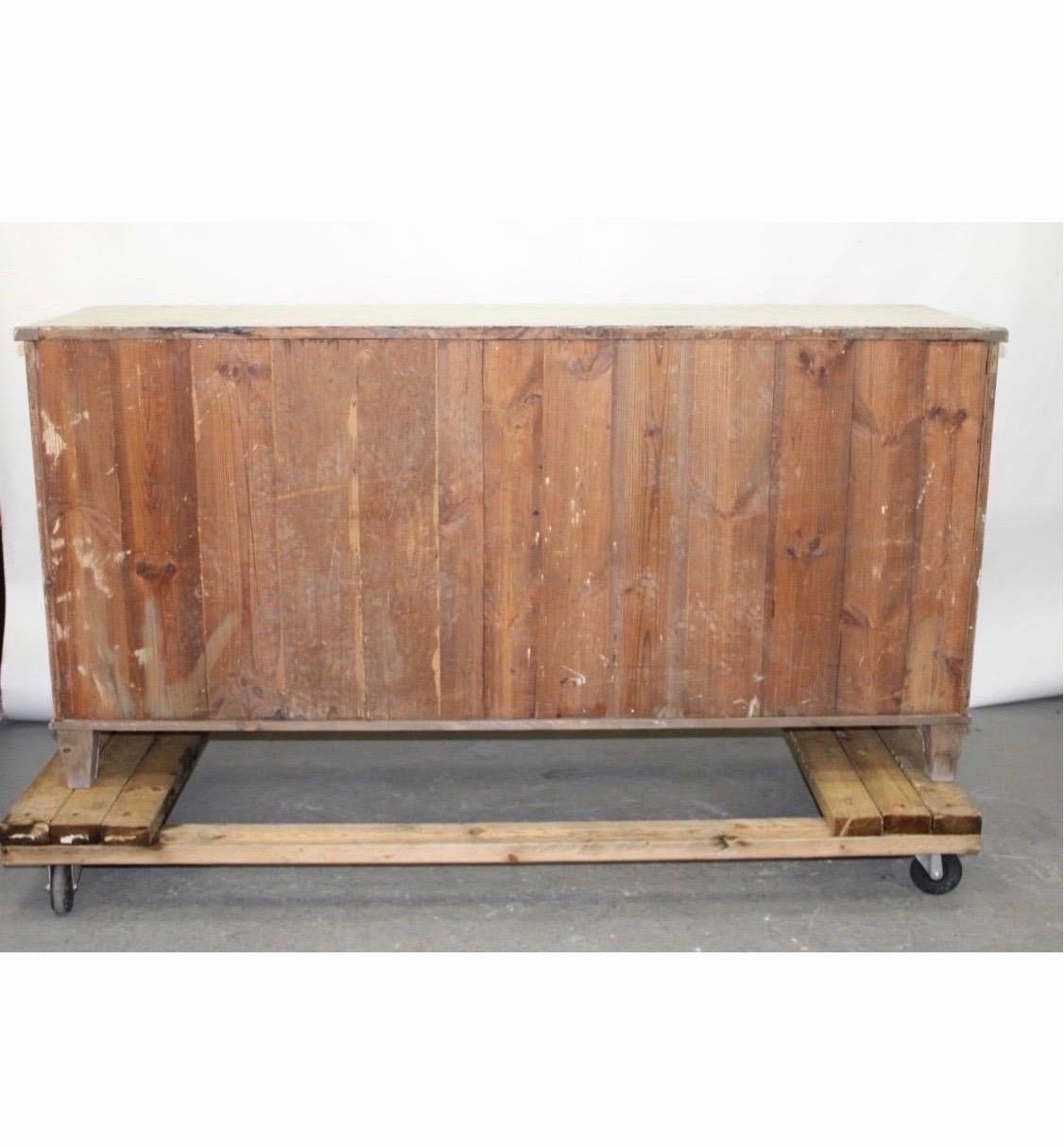 19. Jahrhundert Französisch Directiore Stil gemalt Kiefer Anrichte Buffet Enfilade (Spätes 19. Jahrhundert) im Angebot