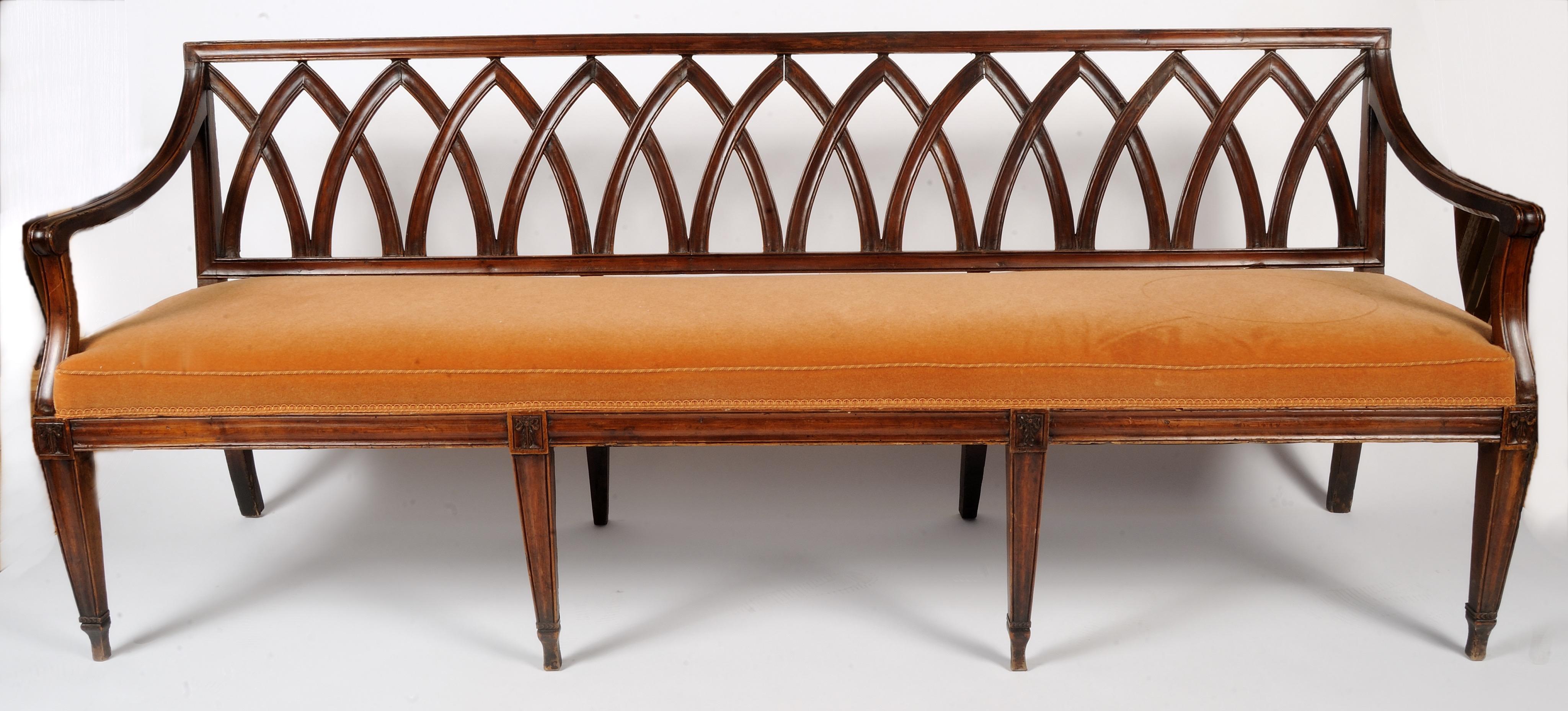 19th Century French Directoire Bench In Good Condition In Kensington, MD