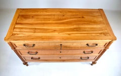 19th Century French Directoire Commode in Yew Wood, Neoclassical Style