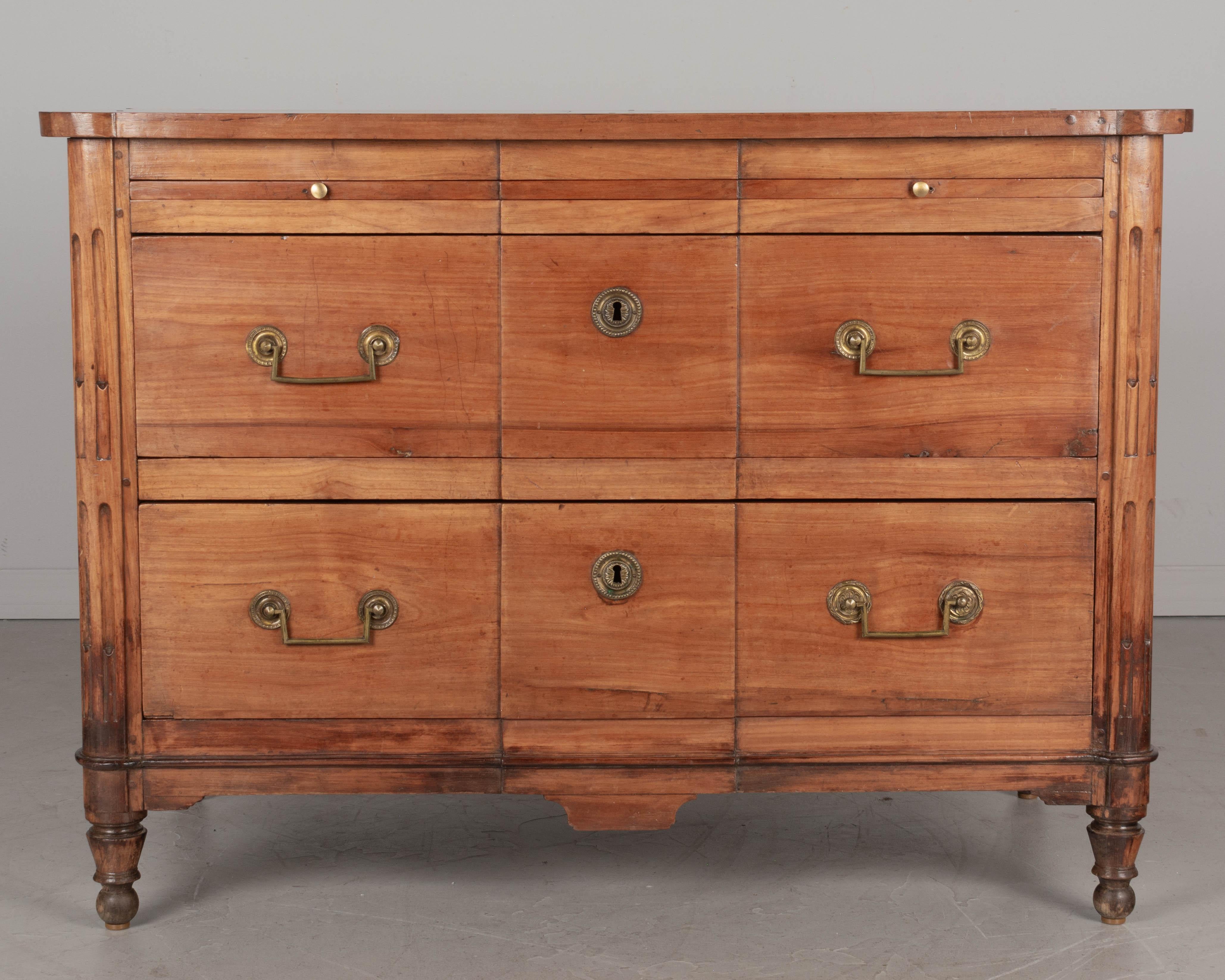 Brass 19th Century French Directoire Commode or Chest of Drawers For Sale