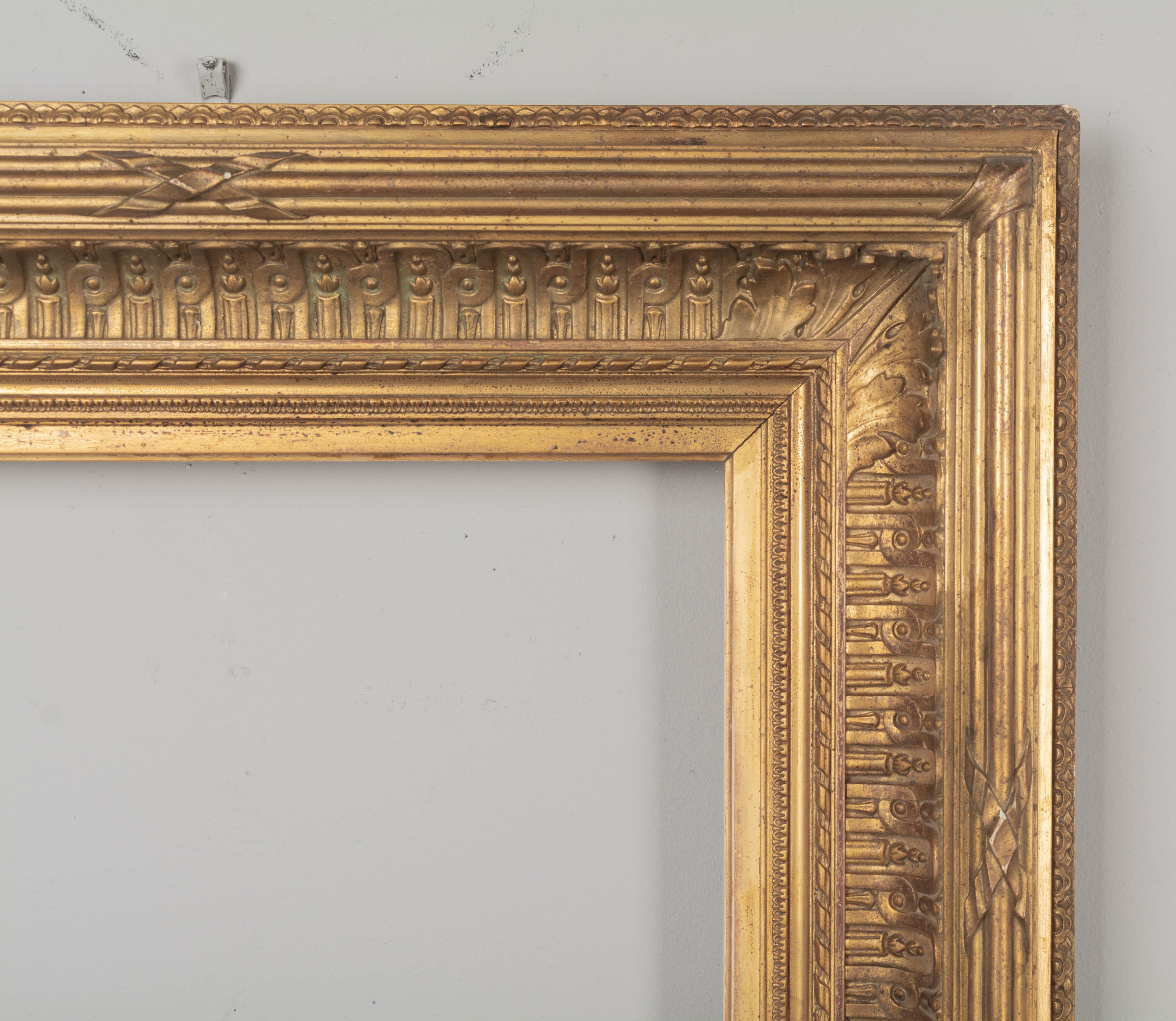 19th Century French Directoire Giltwood Frame For Sale 2