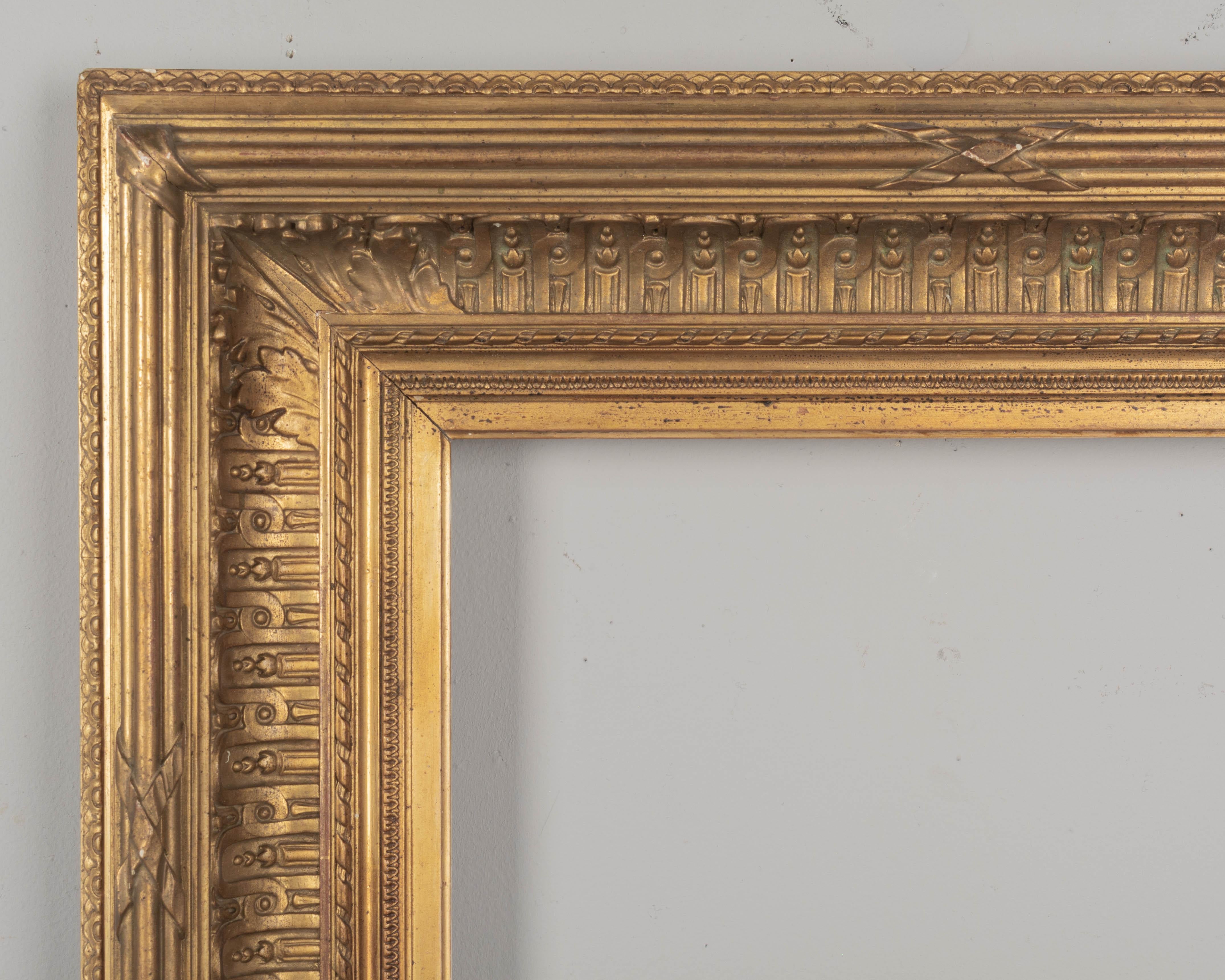 19th Century French Directoire Giltwood Frame For Sale 3