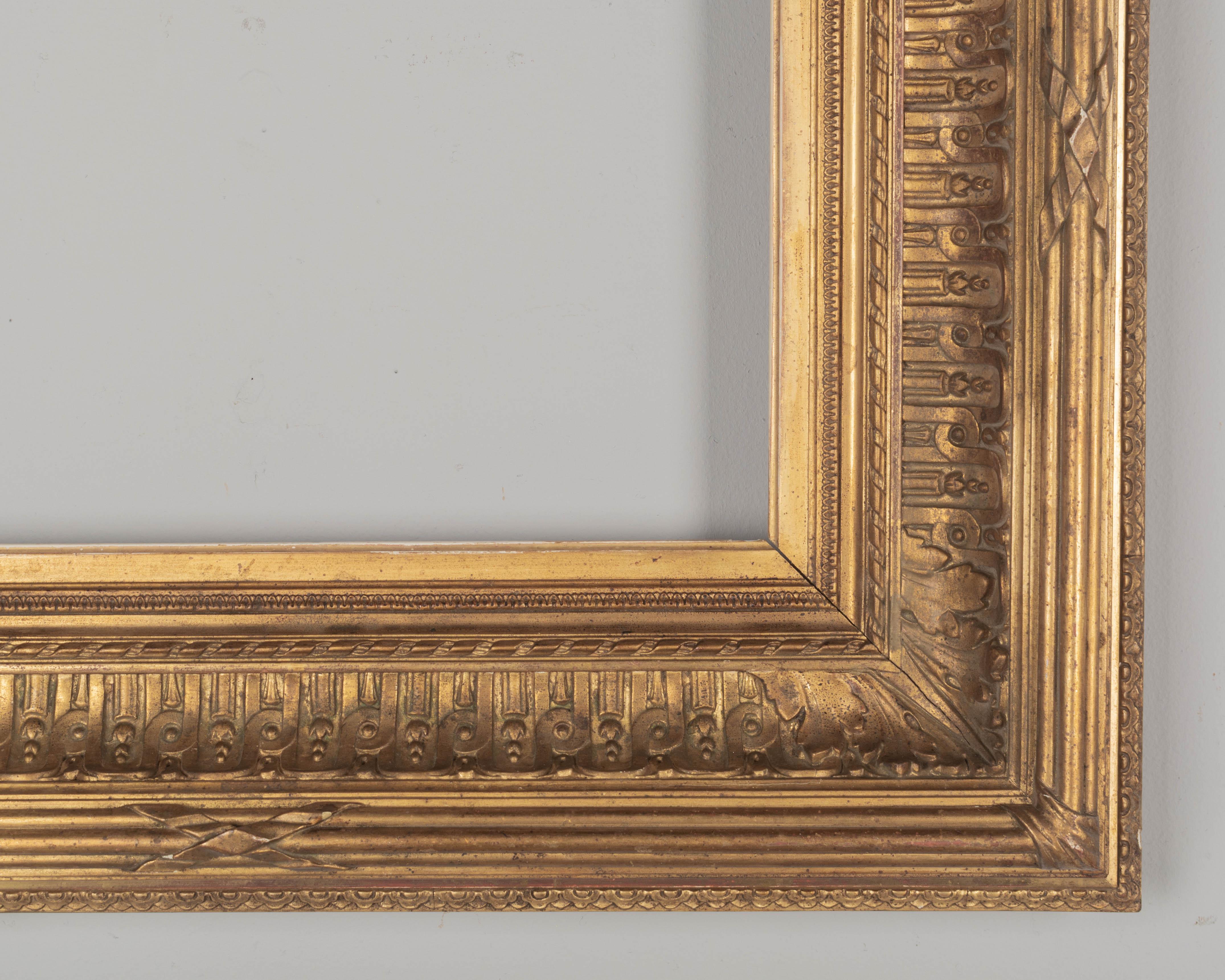 19th Century French Directoire Giltwood Frame For Sale 5