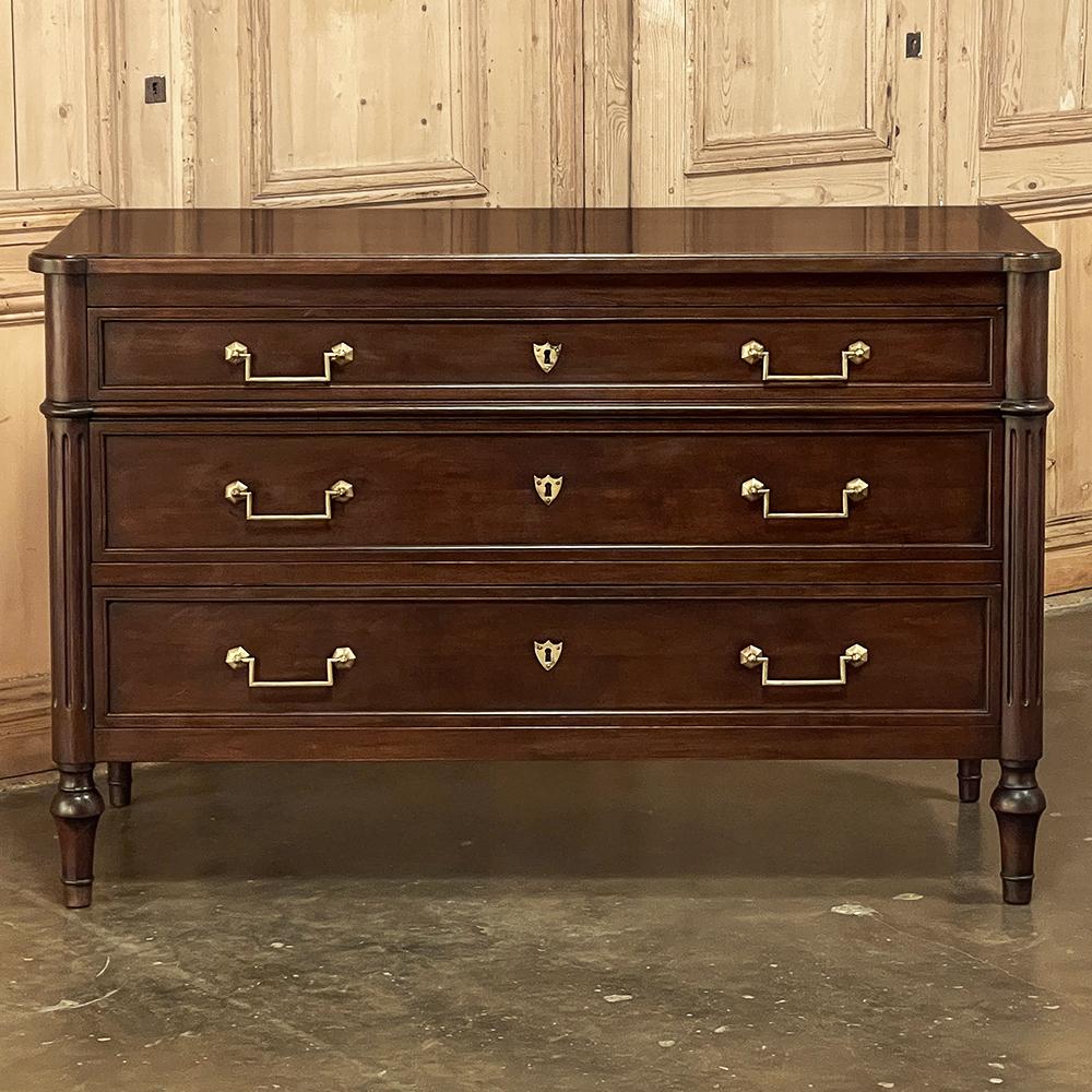 Hand-Crafted 19th Century French Directoire Mahogany Commode For Sale