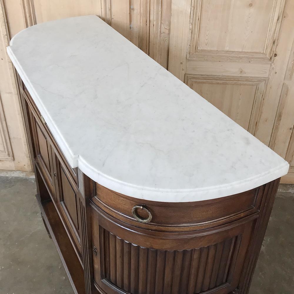 19th Century French Directoire Mahogany Marble Top Buffet 5