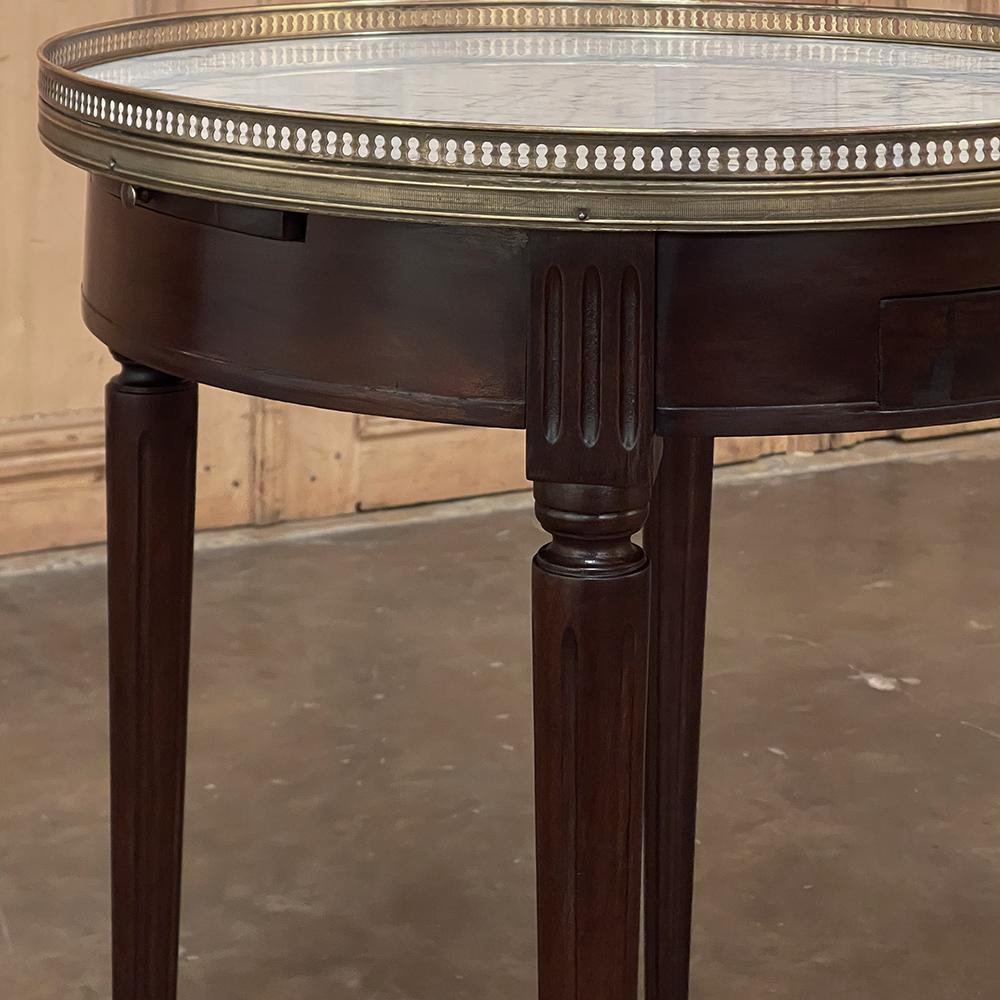 19th Century, French Directoire Mahogany Marble Top End Table For Sale 5