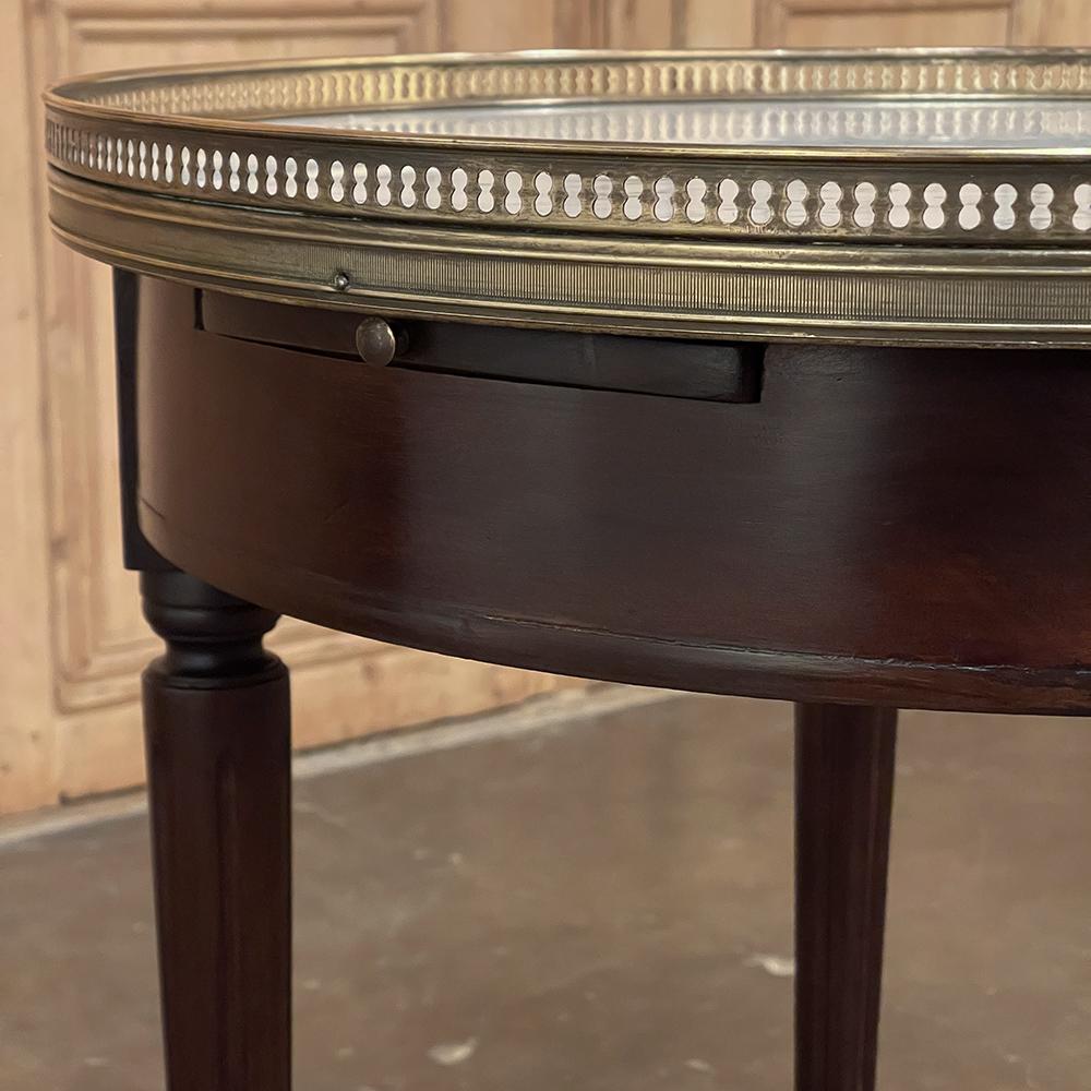 19th Century, French Directoire Mahogany Marble Top End Table For Sale 8