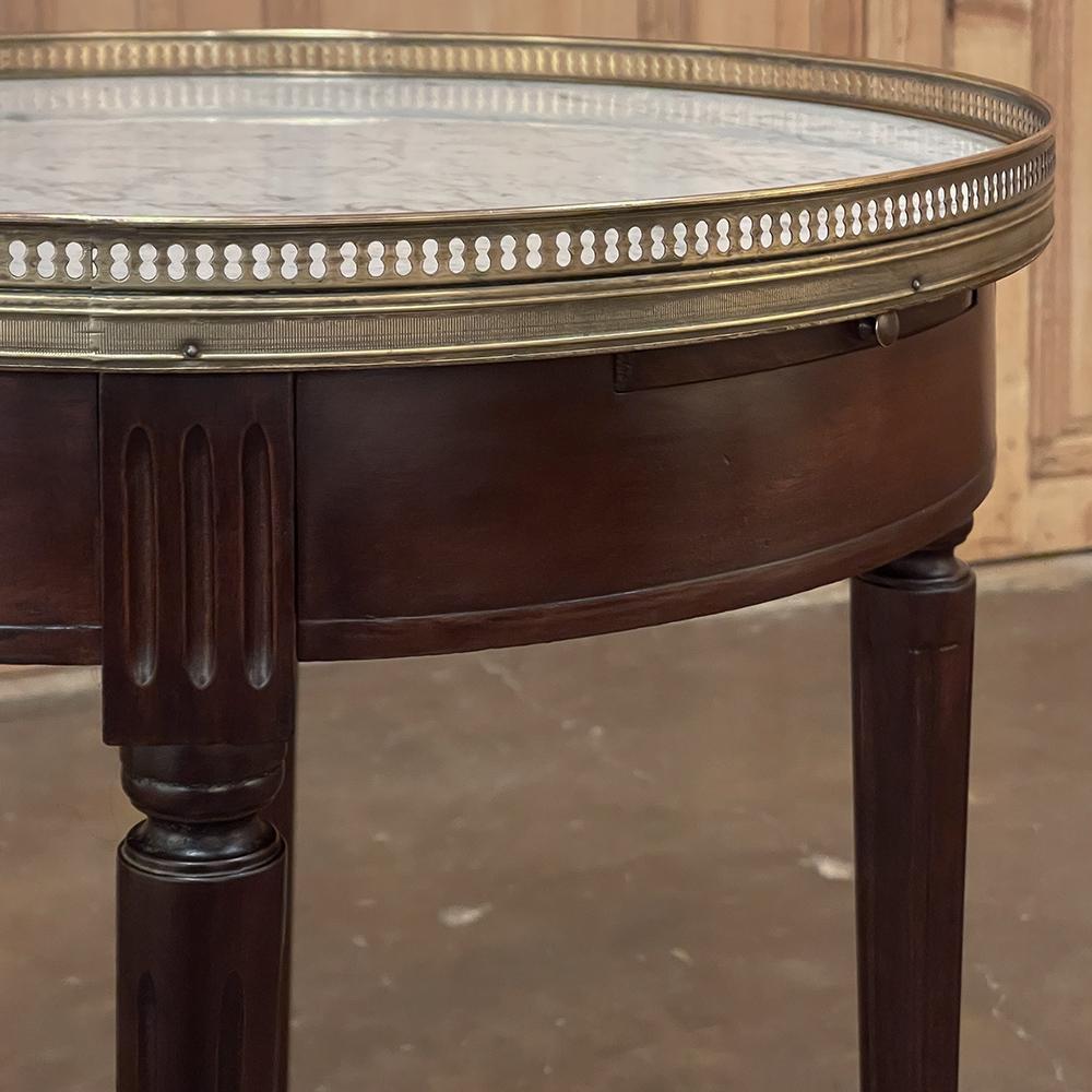 19th Century, French Directoire Mahogany Marble Top End Table For Sale 9