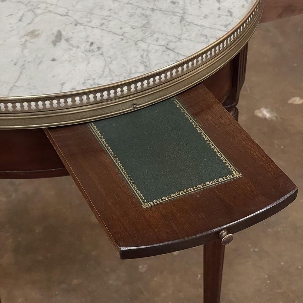 19th Century, French Directoire Mahogany Marble Top End Table For Sale 2