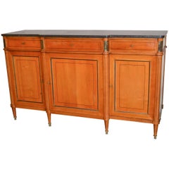 Antique 19th Century French Directoire Maple Buffet Sideboard
