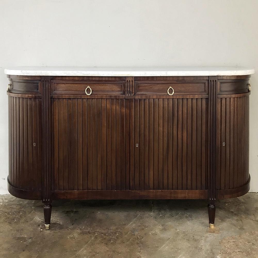 Hand-Crafted 19th Century French Directoire Marble Top Buffet