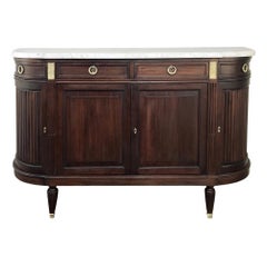 19th Century French Directoire Marble-Top Buffet