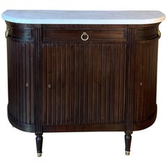 19th Century French Directoire Marble Top Buffet 19th Century French Directoire Marble Top Buffet
