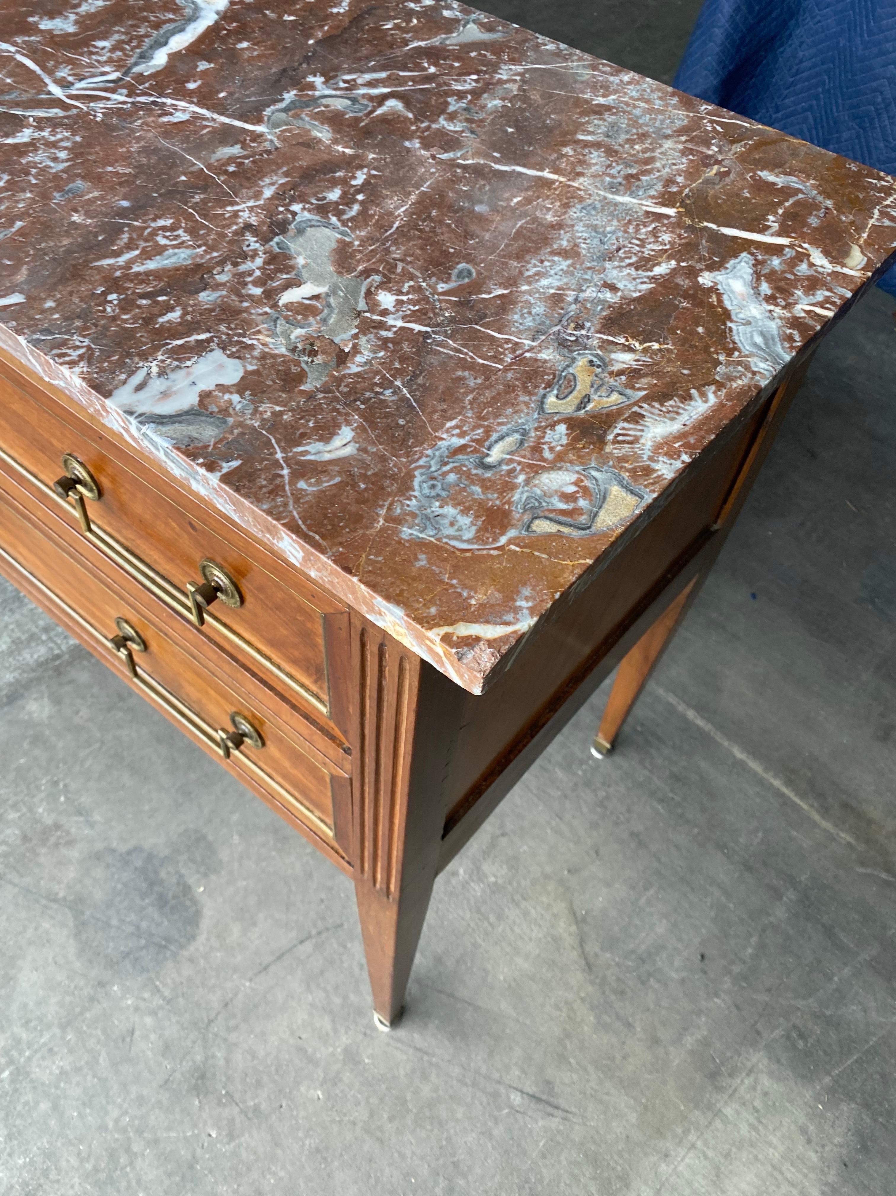 19th Century French Directoire Marble Top Commode For Sale 3