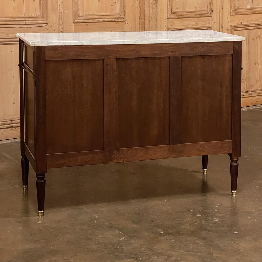 19th Century French Directoire Neoclassical Mahogany Marble Top Commode 12