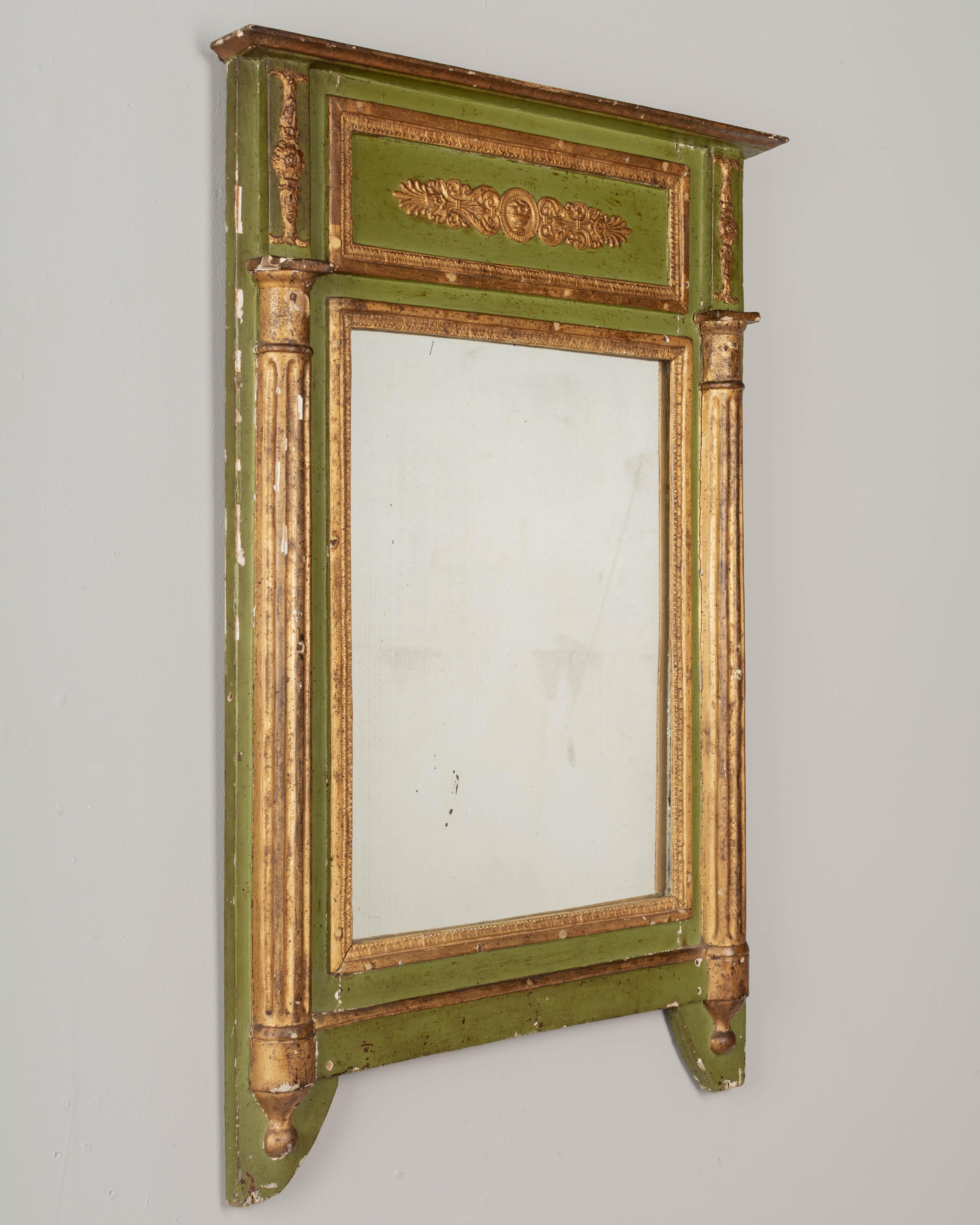 19th Century, French, Directoire Parcel Gilt Mirror In Good Condition For Sale In Winter Park, FL