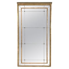 19th Century French Directoire Period Mirror with Divided Mercury Glass