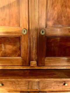 19th Century French Directoire Period Oak Cabinet Bookcase