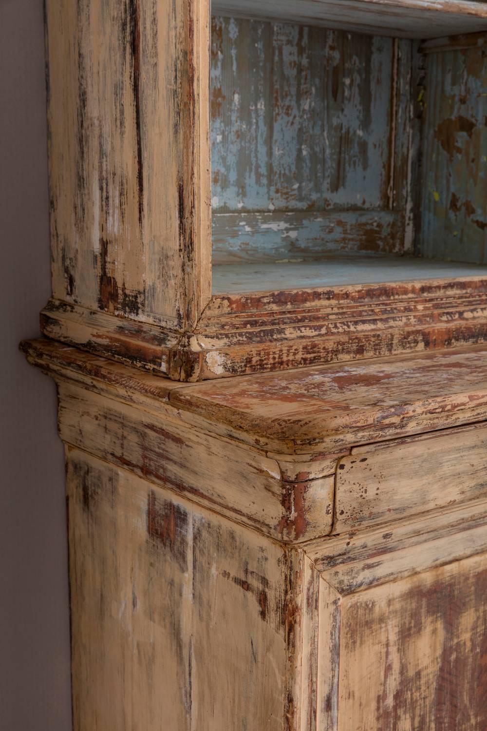 19th Century French Directoire Style Bibliothèque Bookcase in Original Paint 3