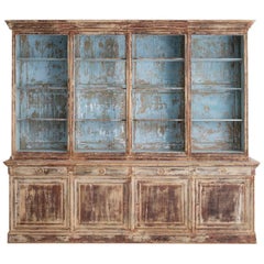 19th Century French Directoire Style Bibliothèque Bookcase in Original Paint