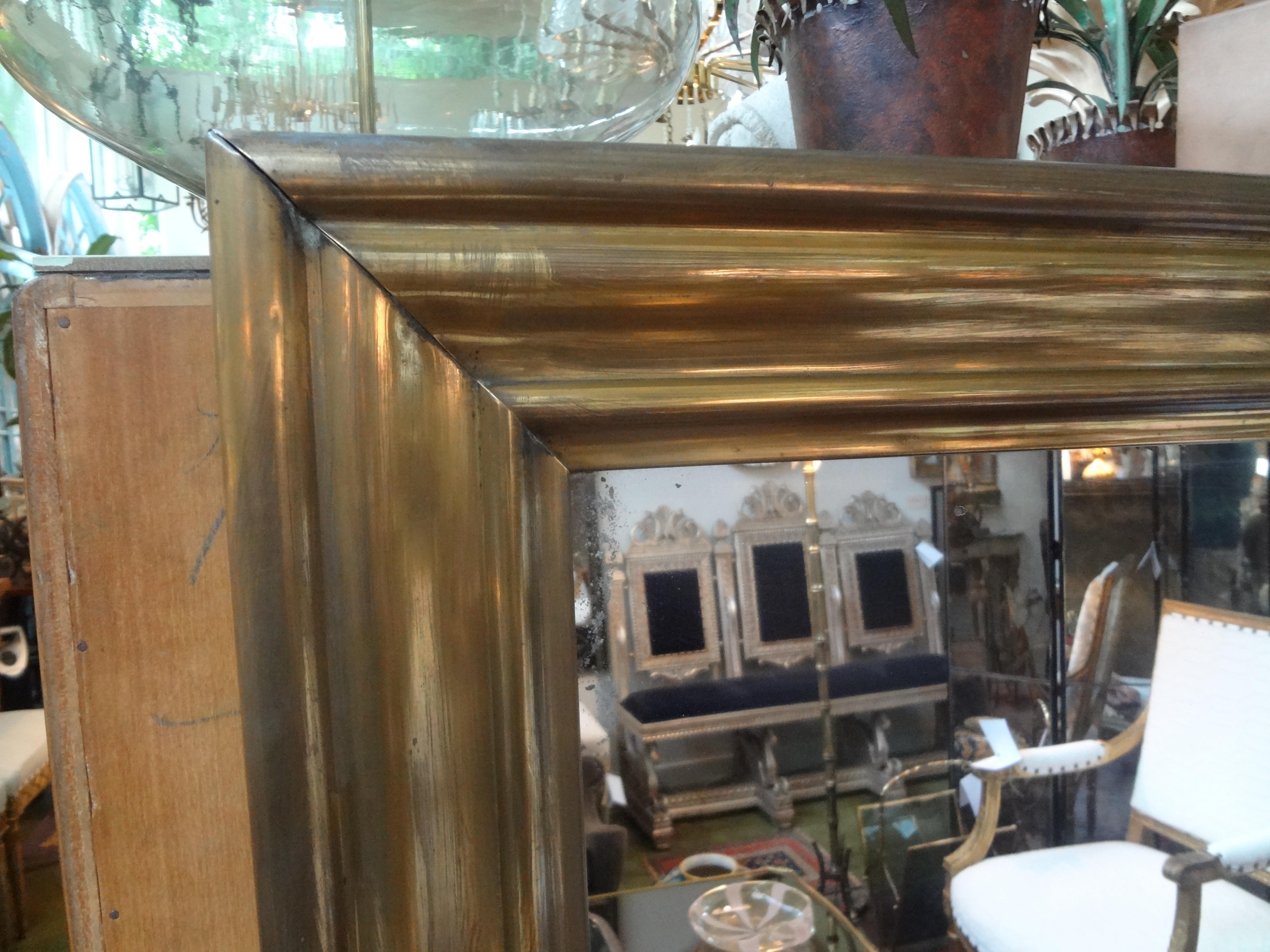 19th Century French Directoire Style Brass Mirror 3