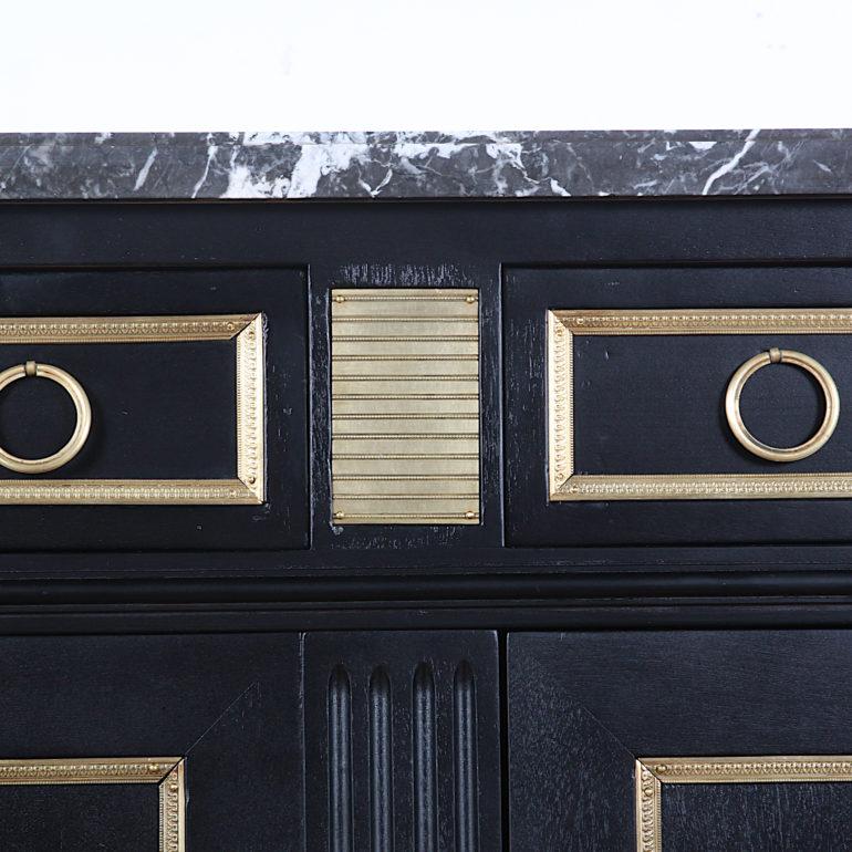19th Century French Directoire Style Ebonized Buffet Sideboard 2