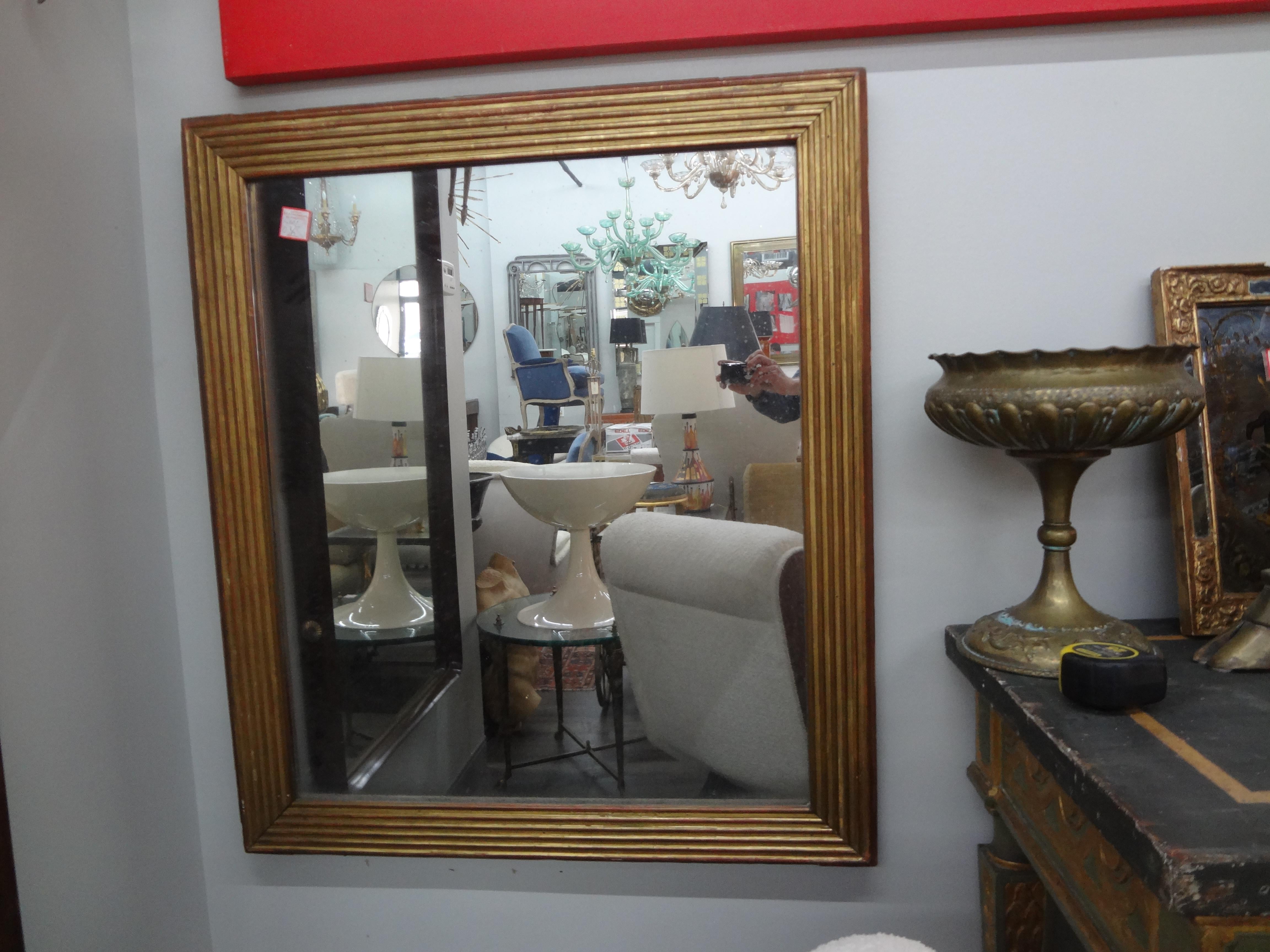 19th Century French Directoire Style Giltwood Mirror In Good Condition For Sale In Houston, TX