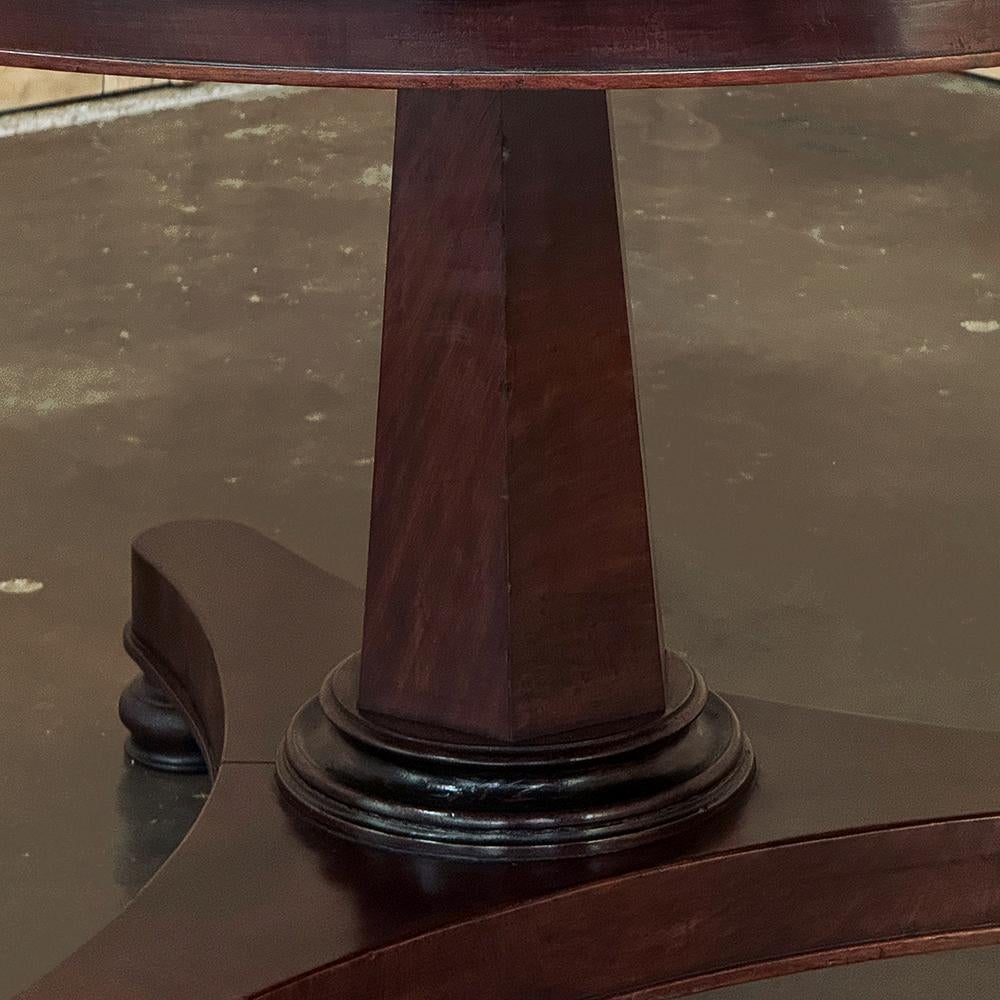 19th Century French Directoire Style Mahogany Round Dining Table 6