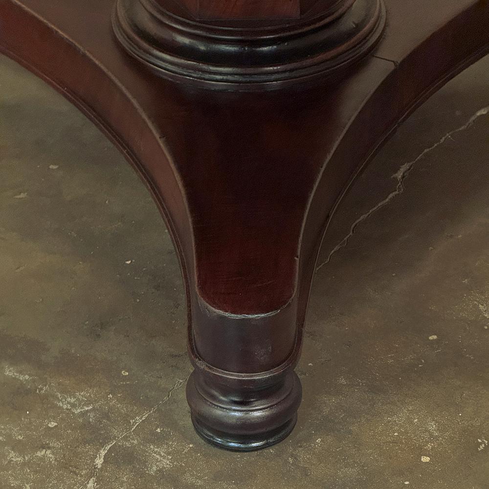 19th Century French Directoire Style Mahogany Round Dining Table 8
