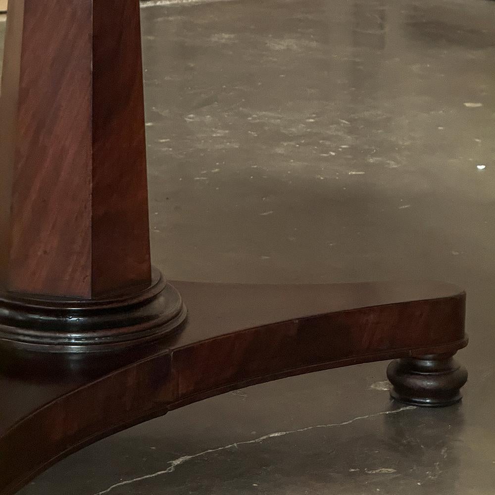 19th Century French Directoire Style Mahogany Round Dining Table 9