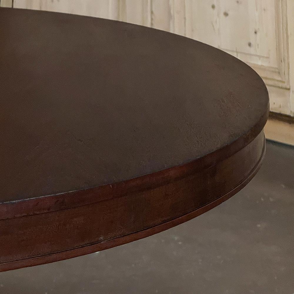19th Century French Directoire Style Mahogany Round Dining Table 5