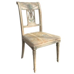 19th Century French Directoire Style Painted Side Chair