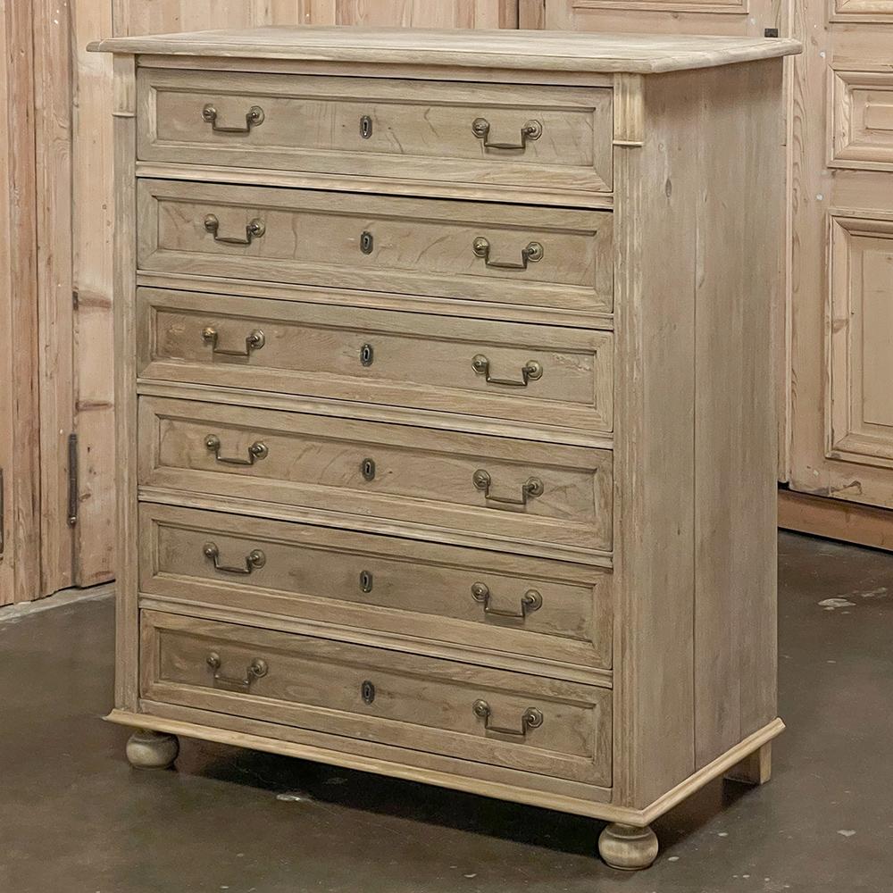 19th Century French Directoire Style Stripped Chiffoniere In Good Condition For Sale In Dallas, TX