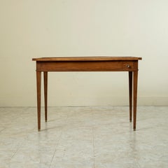 Französischer Walnussholz-Spieltisch im Directoire-Stil des 19. Jahrhunderts, Schach, Backgammon, Karten