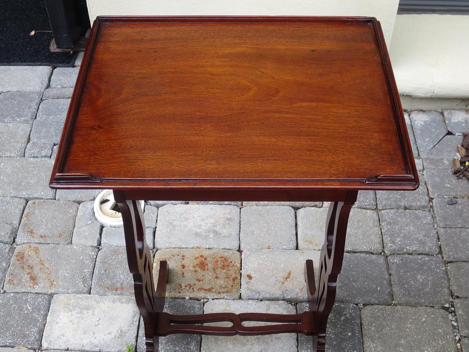 19th Century French Directoire Wood Side Table with Drawer In Good Condition For Sale In Atlanta, GA