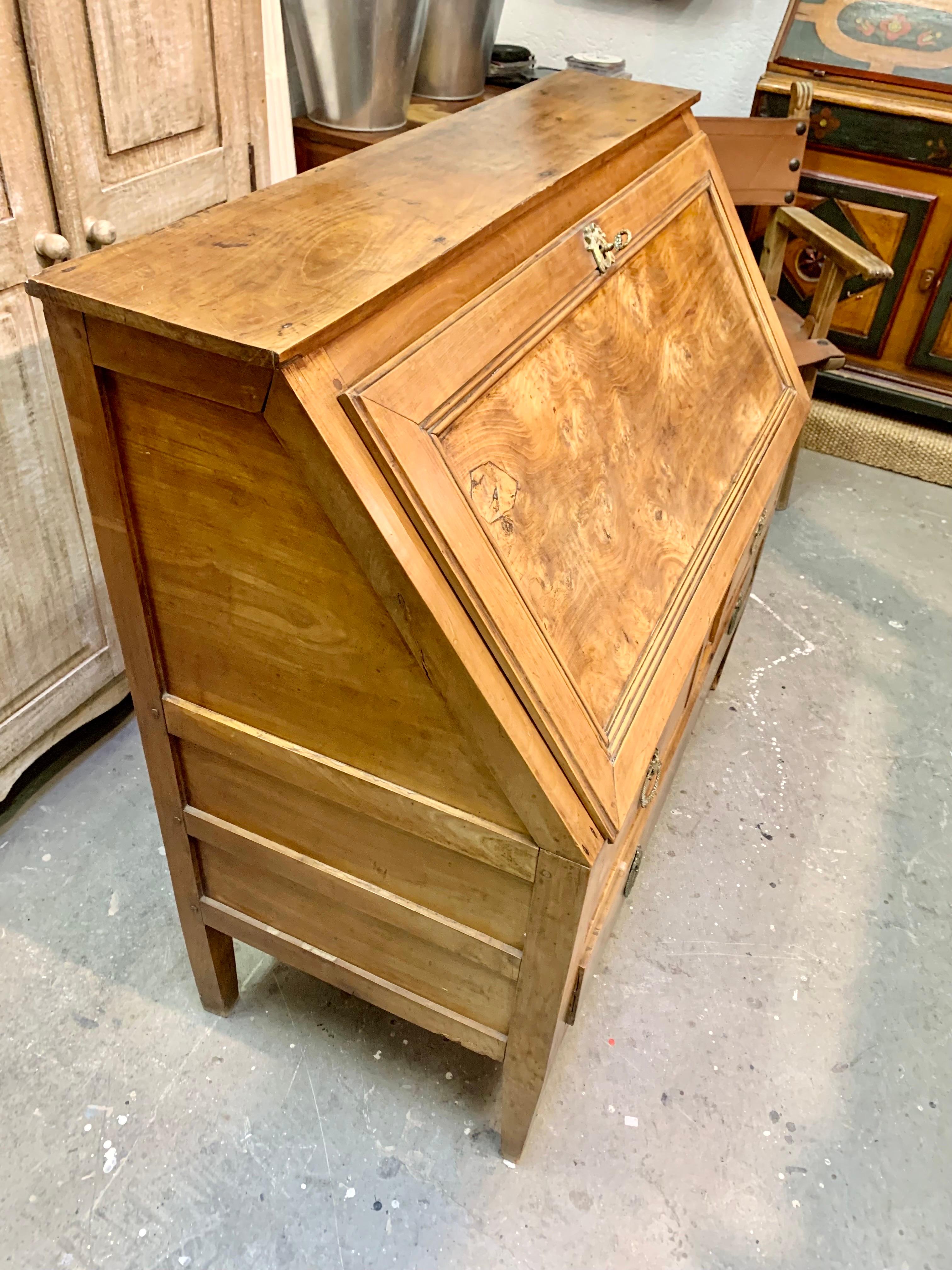 19th Century French Directory Cherry Wood Secretary Desk For Sale 6