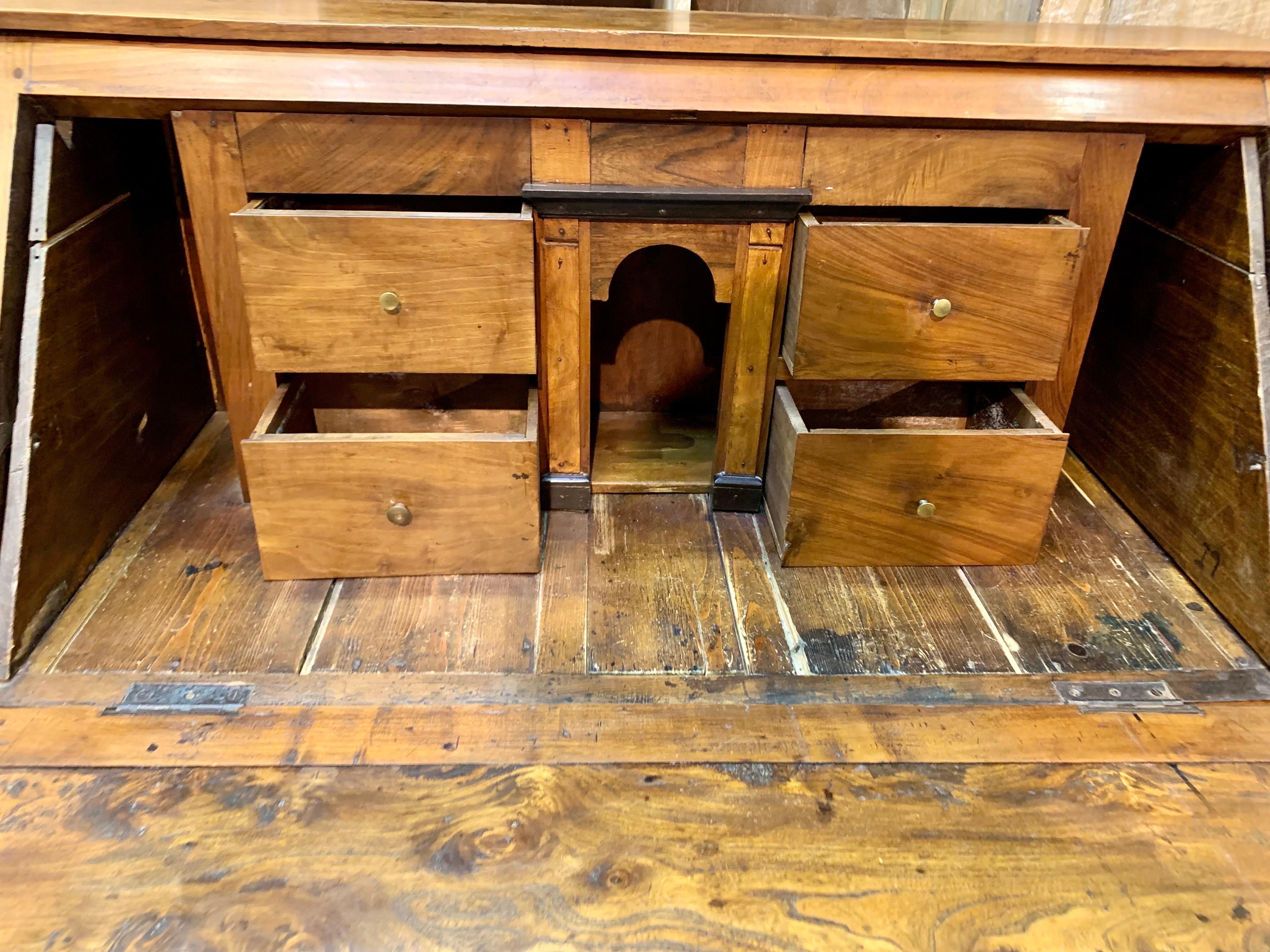 19th Century French Directory Cherry Wood Secretary Desk For Sale 12