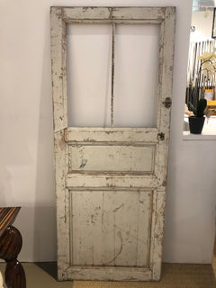 19th Century French Distressed Painted Door