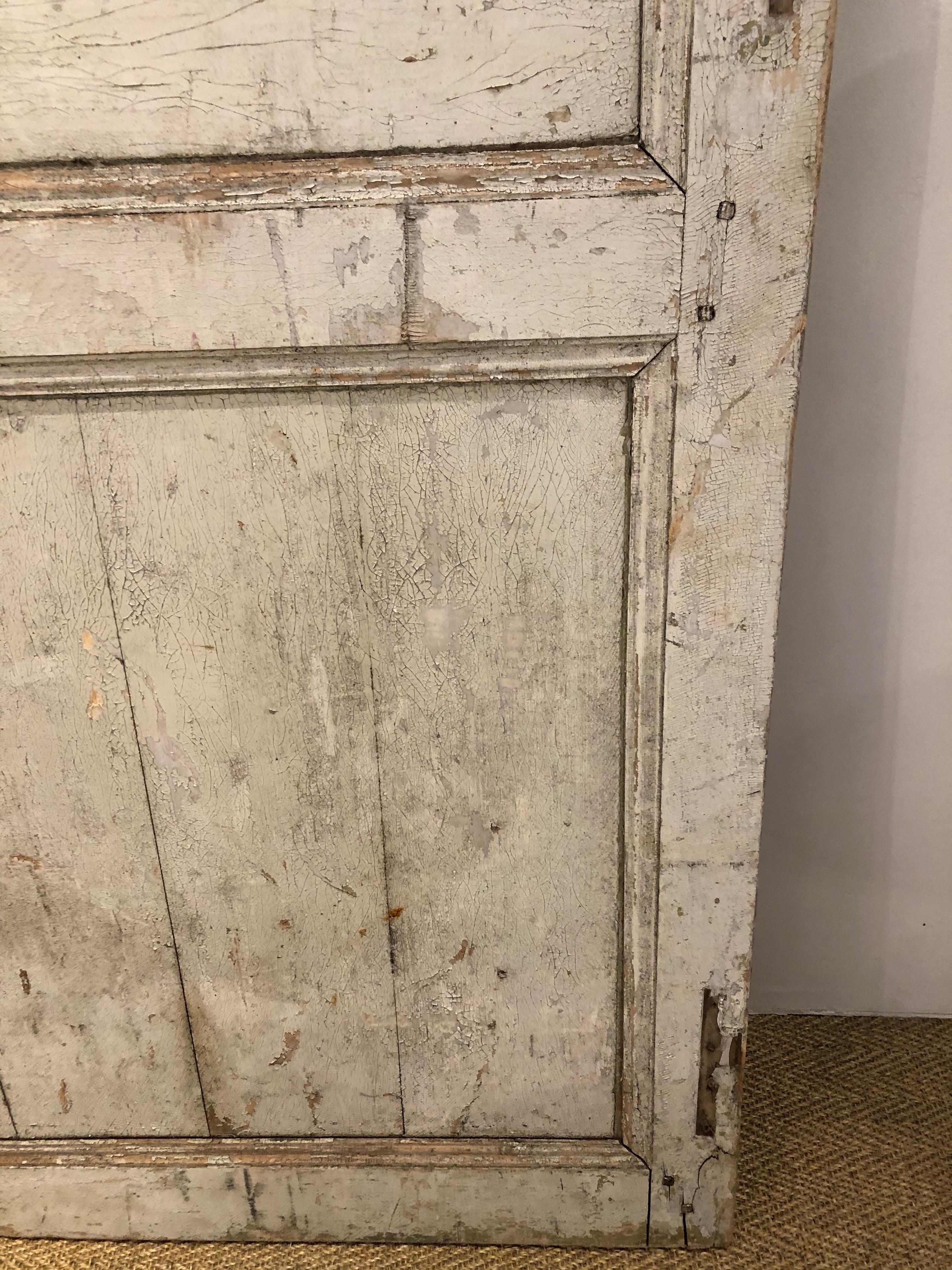 19th Century French Distressed Painted Door For Sale 4