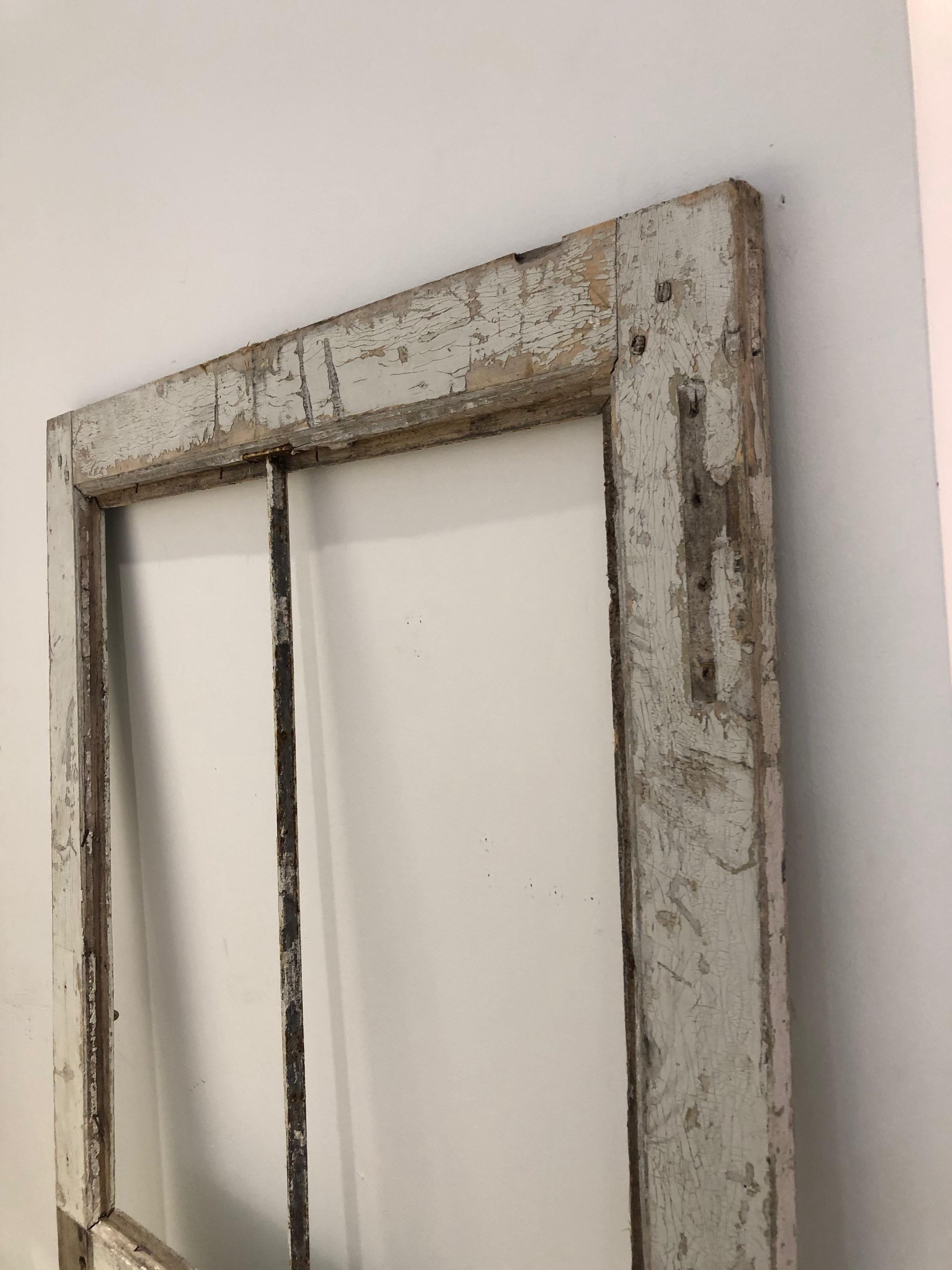19th Century French Distressed Painted Door For Sale 5